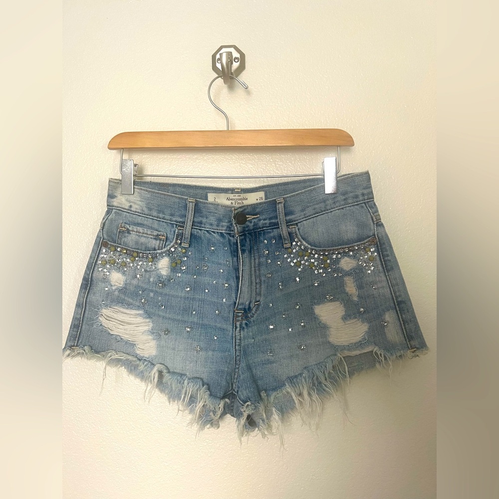 Abercrombie & Fitch Blue Embellished Jeans